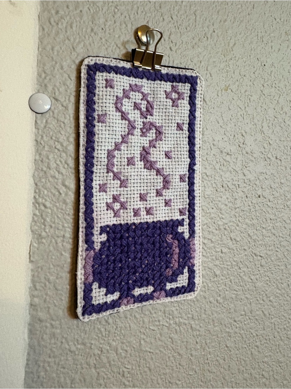 Handmade Cross Stitch Stars Bookmark